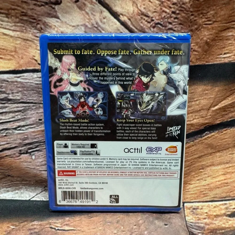 RAY GIGANT Limited Run #50 PSVITA PlayStation TV Compatible Video Game RPG